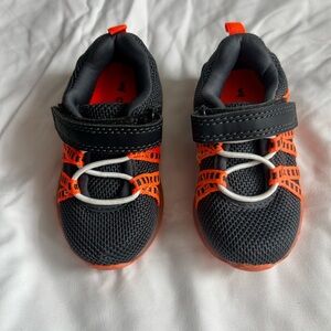 Carters Kids Grey and Orange Sneakers